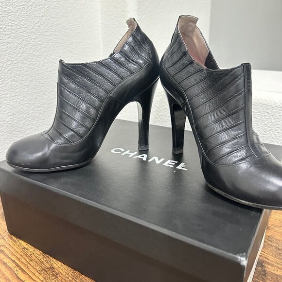 Chanel Leather Ankle Boots - Picture 8 of 9